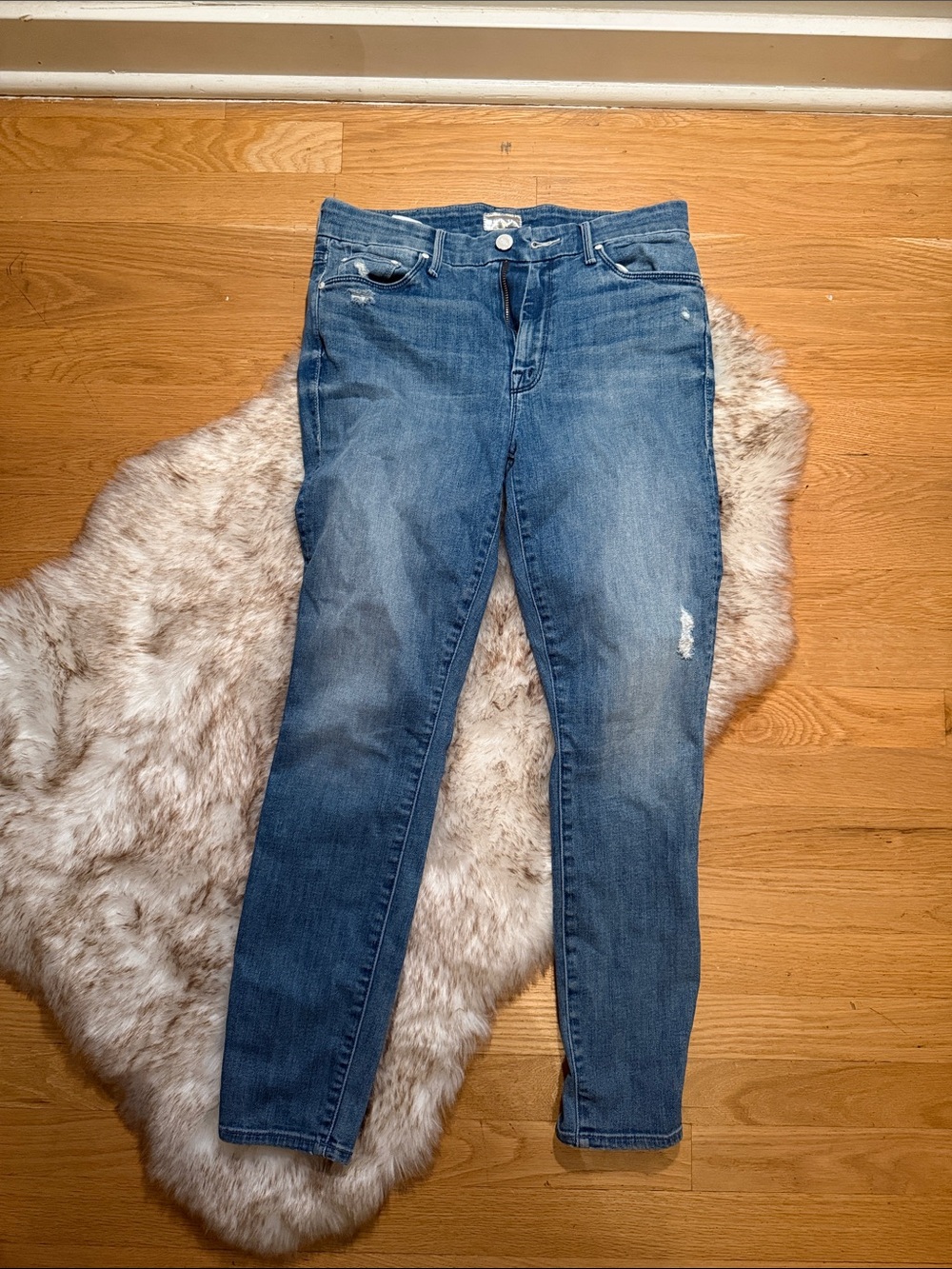 MOTHER Blue Skinny Jeans for Women